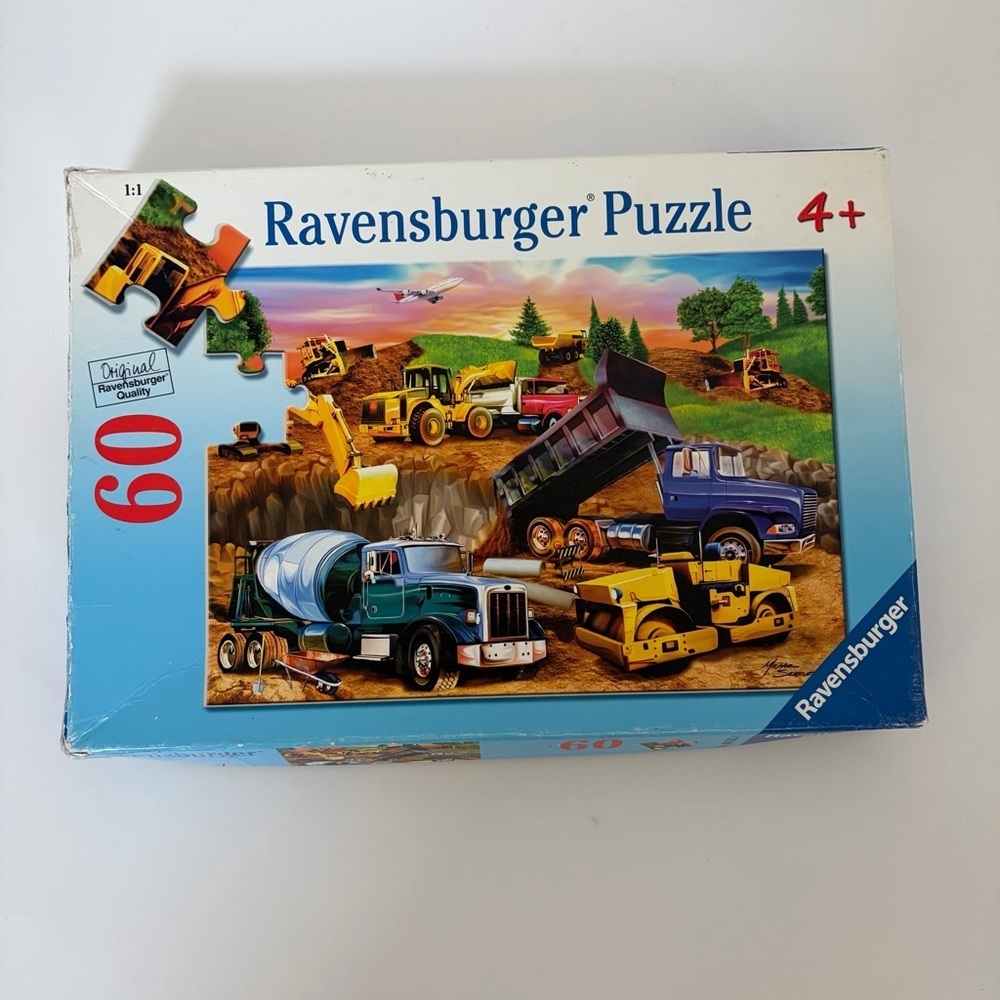 Ravensburger Construction Trucks Puzzle 60 Piece Vehicles Tractors Kids Toddler - Picture 2 of 5